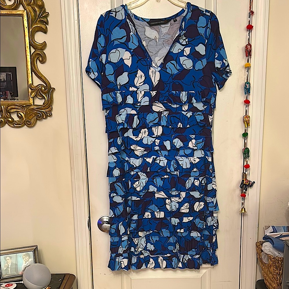 Colleen Lopez Tiered Ruffled floral dress